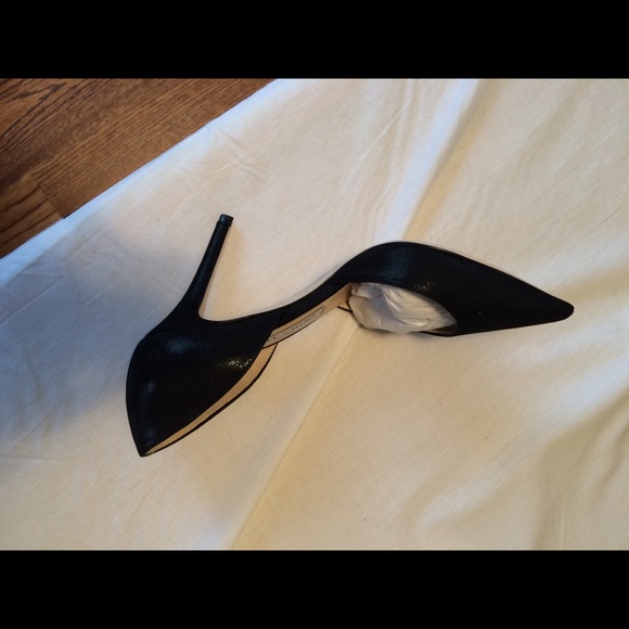 JIMMY CHOO Addison Black Shimmer d'Orsay Pumps 36 - Picture 3 of 7